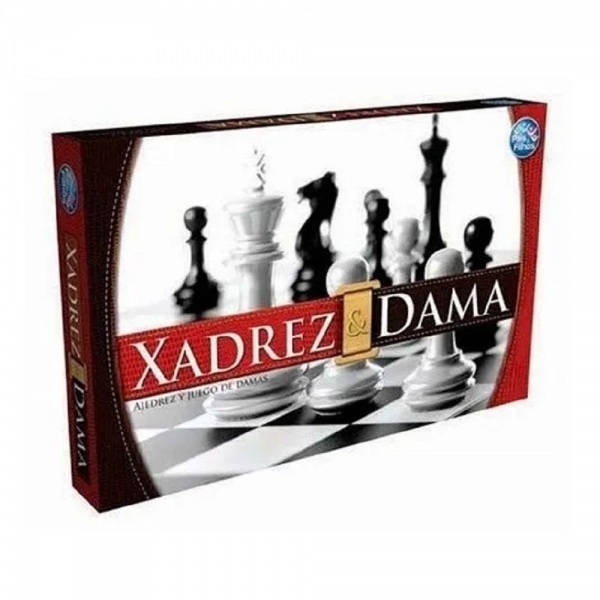 Xadrez e Dama - Pais & Filhos - Preto