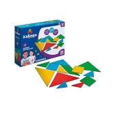 Tangram Jogo de Raciocínio Lógico Xalingo Madeira - Azul