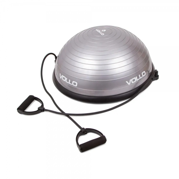 Meia Bola Balance Dome Com Bomba Vollo - Cinza/Preto