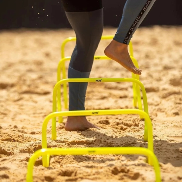 Kit com 5 Obstáculos De Treinamento Para Agilidade Amarelo Neon T75 Acte Sports - Amarelo