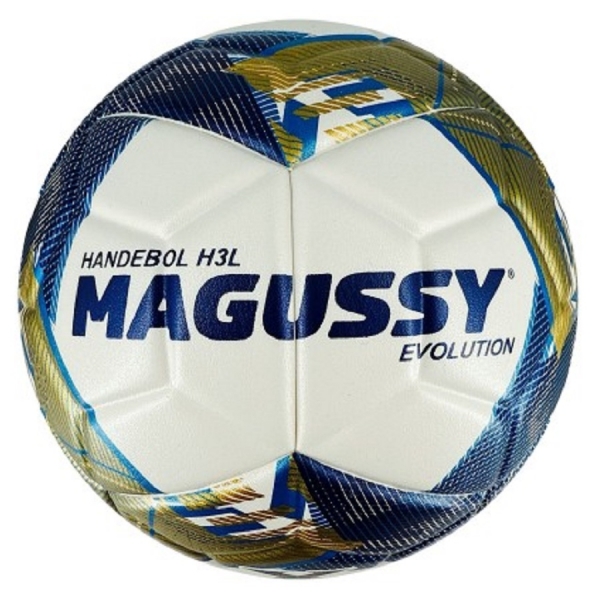 Bola de Handebol H3L Evolution Magussy - Branco/Azul