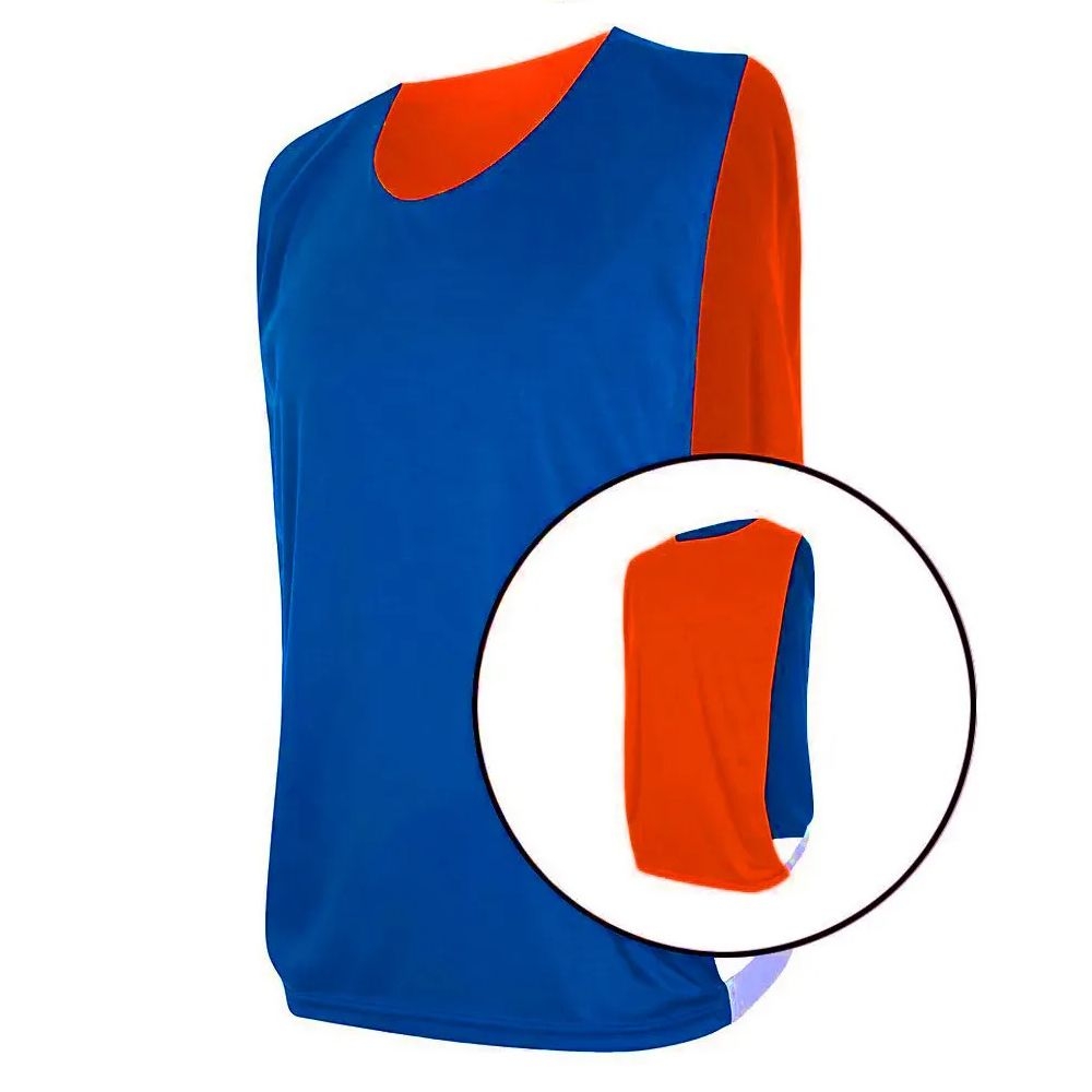 Kit com 9 Coletes Dupla Face Azul e Laranja - Kanga Sport - Azul/Laranja