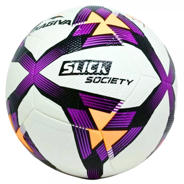 Bola de Futebol Kagiva Slick Society - Branco/Roxo