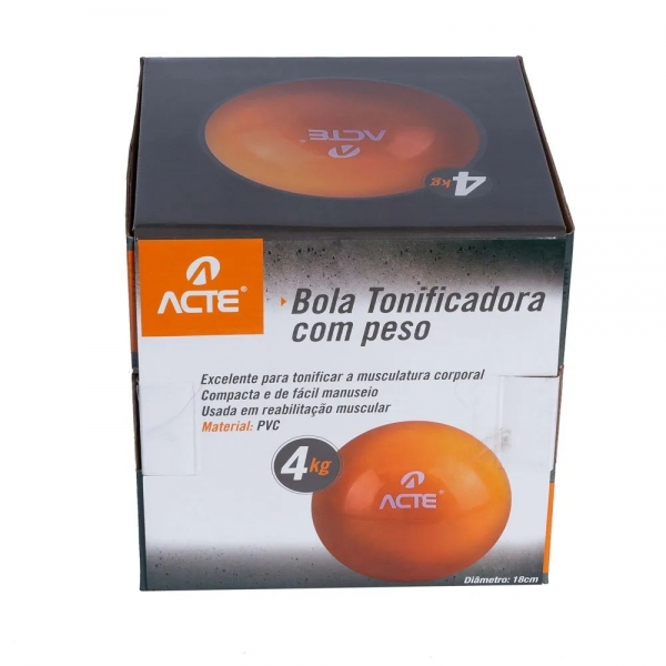 Bola Tonificadora Acte Sports de 4KG Laranja - Laranja