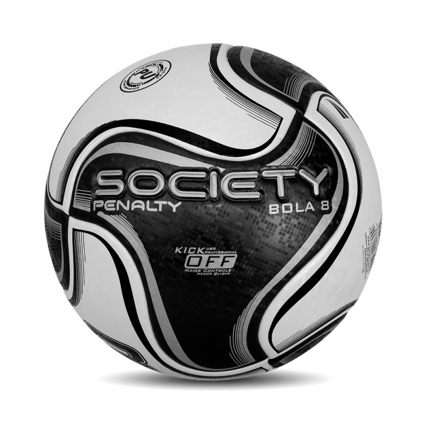 Bola Society Penalty 8 N3 XXIV - Preto/Branco