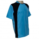 Kit com 20 Camisas Esportivas TRB Celeste/Preto - Azul Claro/Preto