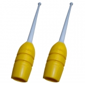 Par de Maça Ginástica Rítmica Conectável Adulto 45cm - Tuimader - Amarelo