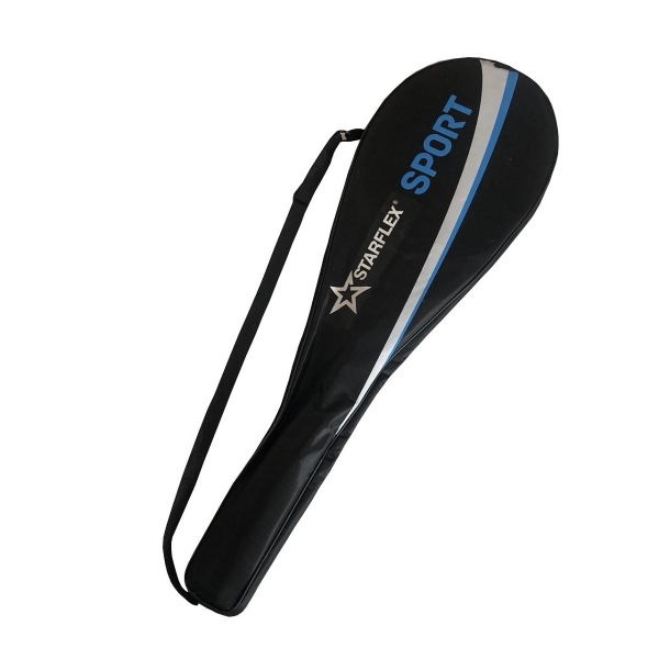 Kit Badminton Starflex 2 Raquetes e 2 Petecas com Raqueteira - Verde