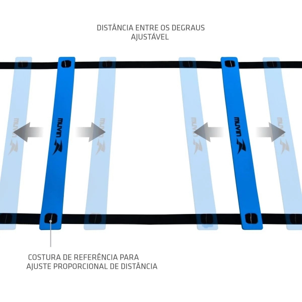 Escada de Agilidade Muvin 5 Metros - Azul/Preto