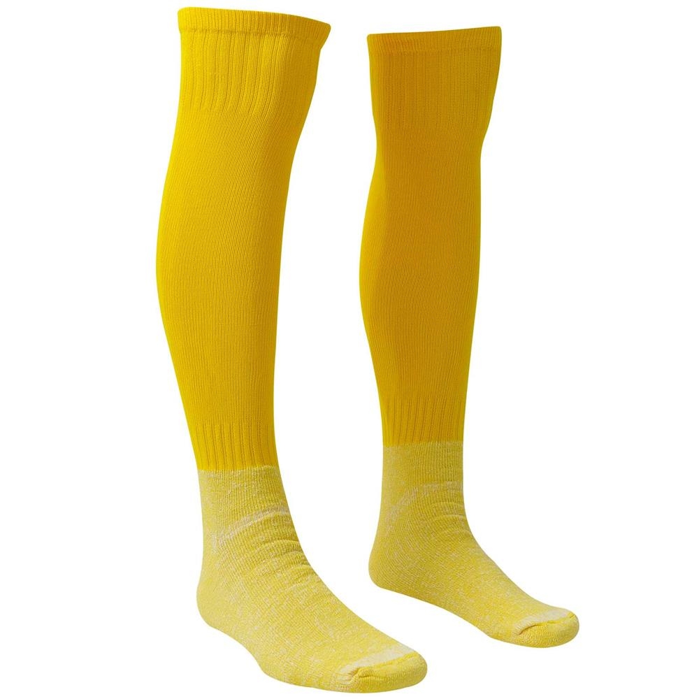 Kit 10 Pares Meião Amarelo Futebol Adulto Reforçado - TRB - Amarelo