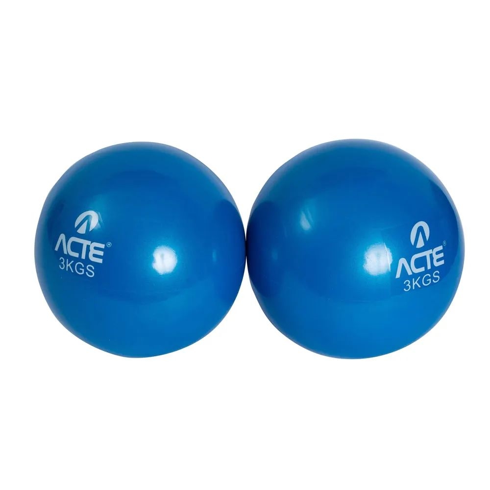Par De Bolas Tonificadoras Com Peso de 3Kg Azul T57 - Acte Sports - Azul