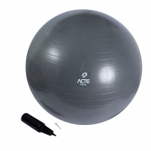 Bola de Ginástica 75cm Cinza Com Bomba de Ar - Acte Sports - Cinza