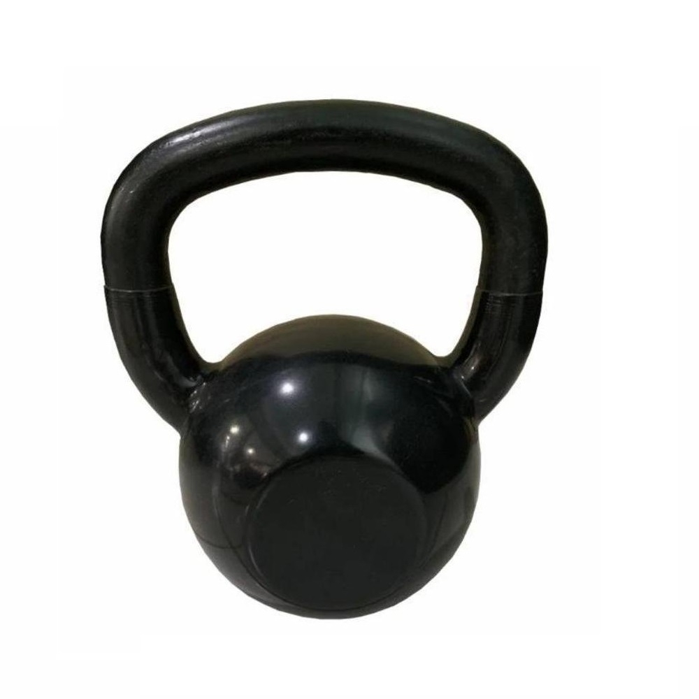 Kettlebell 12KG Emborrachado Preto - Preto/Preto