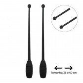 Par de Maça Ginástica Rítmica Infantil 35 cm - Preto