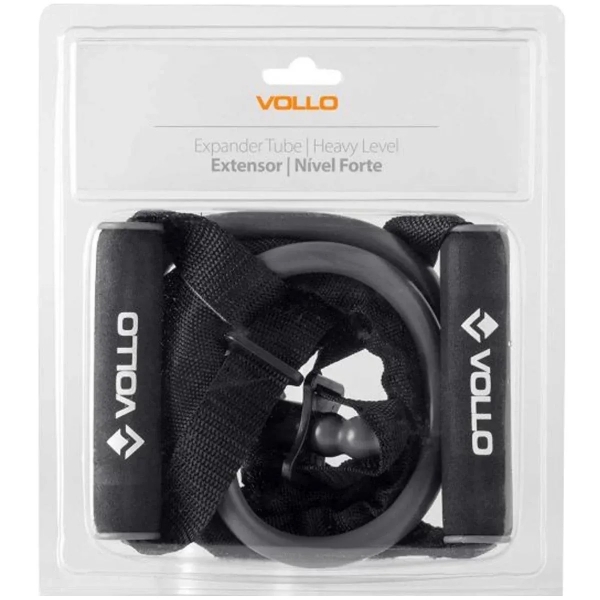 Extensor Elástico Vollo Com Pegador 1 Via Tensão Forte - Cinza Escuro