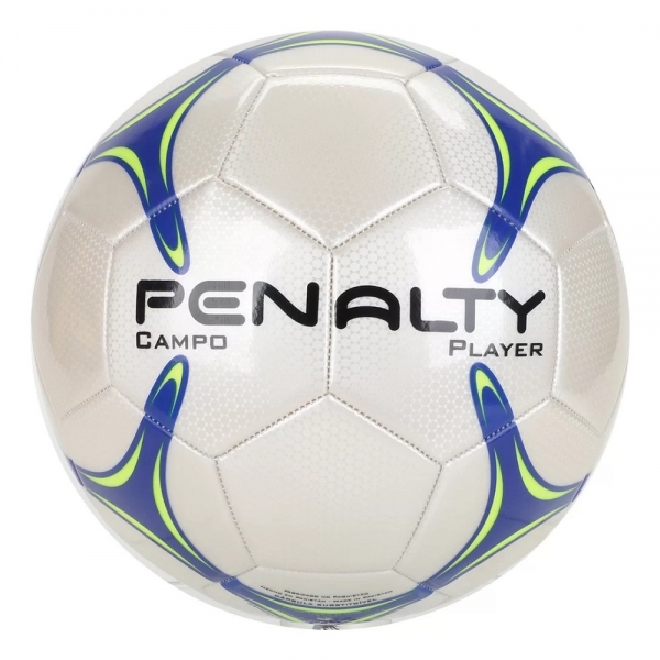 Bola Futebol Campo Penalty Player XXI - Branco/Azul