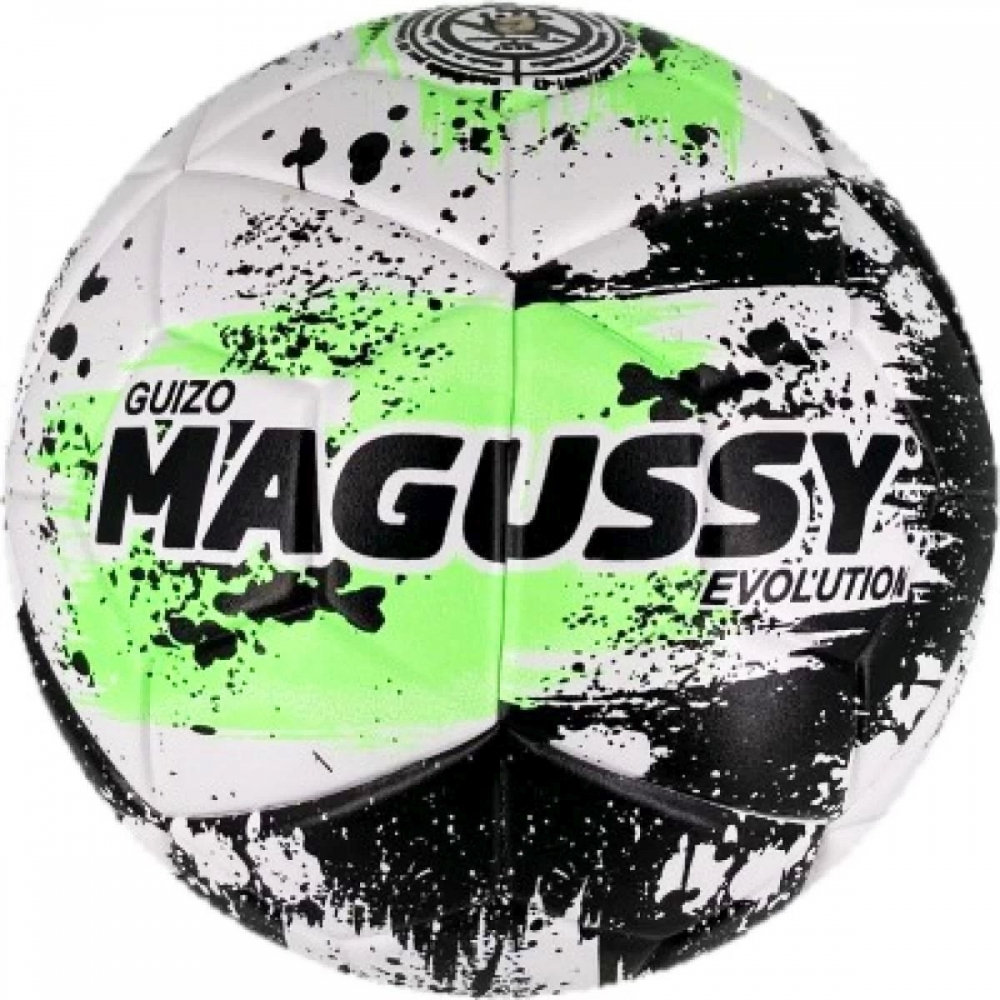 Bola Futsal Magussy com Guizo Interno - preto/verde