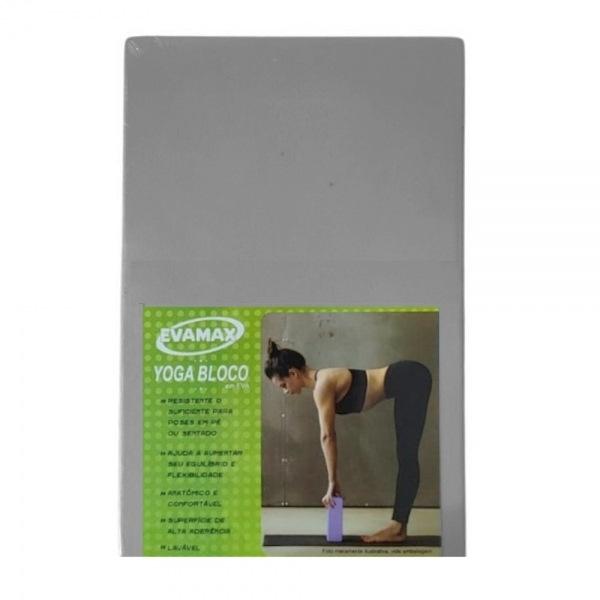 Bloco De Yoga e Pilates EvaMax Cinza - Cinza