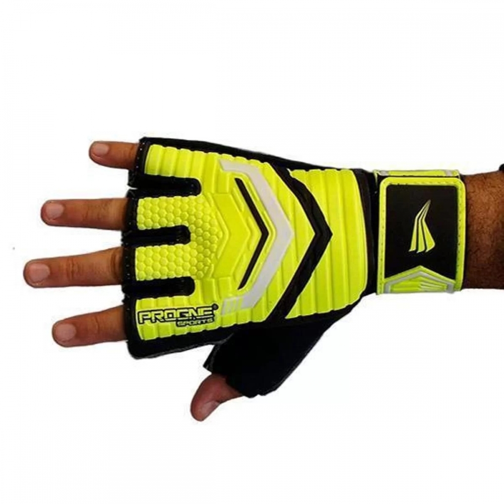 Luva de Goleiro Futsal Preto com Amarelo - Progne - Preto/Amarelo
