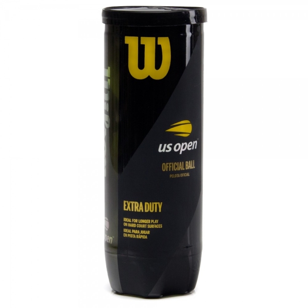 Bola de Tênis Wilson US Open Extra Duty (Tubo com 3 bolas) - Amarelo