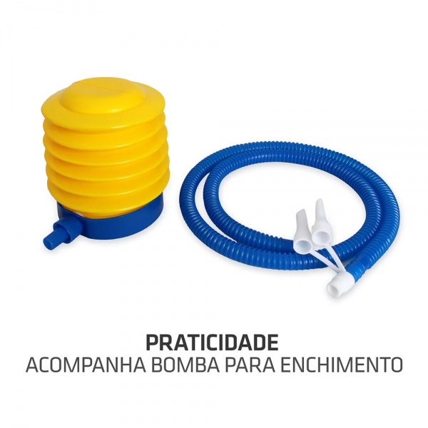 Bola de Ginástica e Pilates Muvin 55cm Azul - Azul