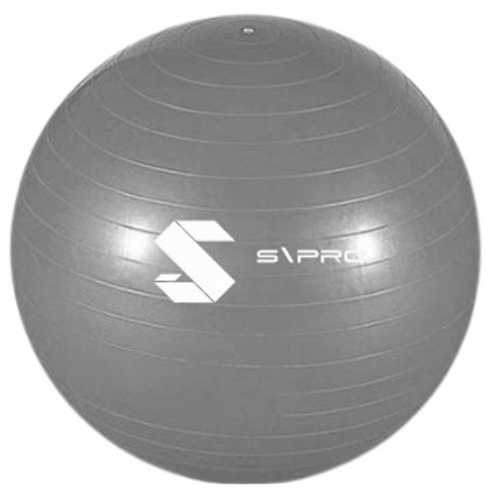 Bola de Pilates Suiça S/Pro Standart 65cm - Cinza/Preto