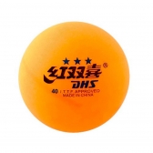 Bola Tênis de Mesa DHS 1 Star T.T. Ball 10 Unidades - Laranja
