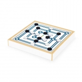 Jogo 3 em 1 Xadrez Damas Trilha com Estojo Junges - Verde/Branco