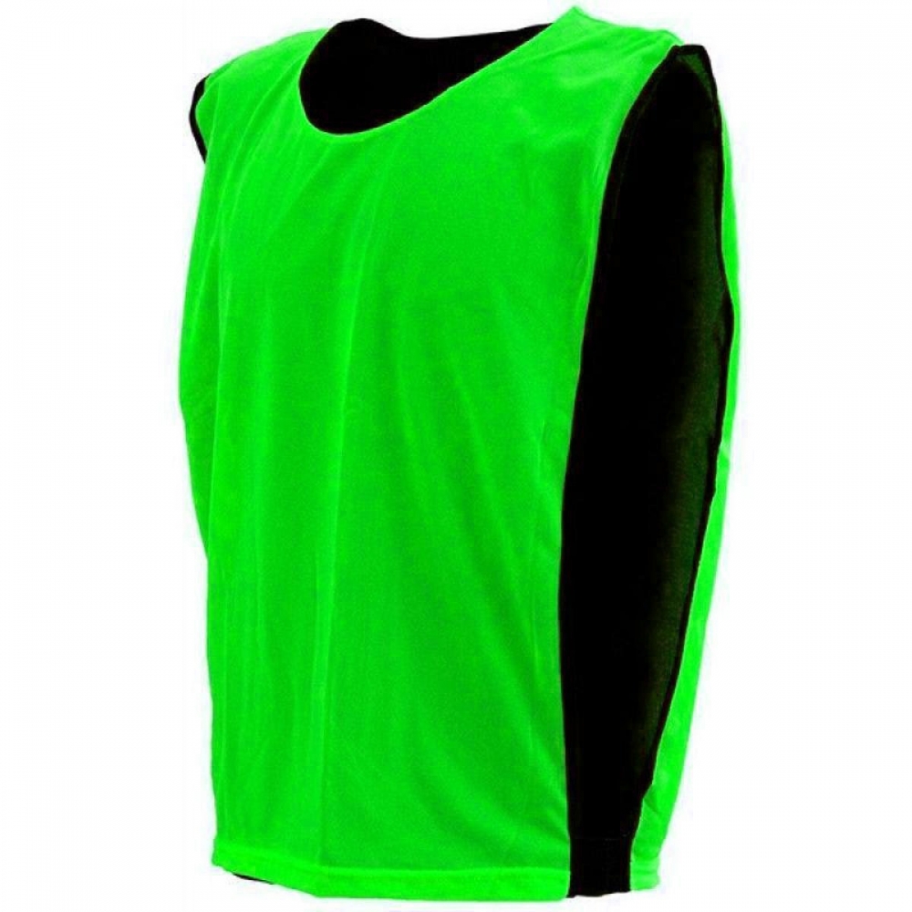 Kit com 10 Coletes Esportivos Dupla Face TRB - Verde Claro/Preto