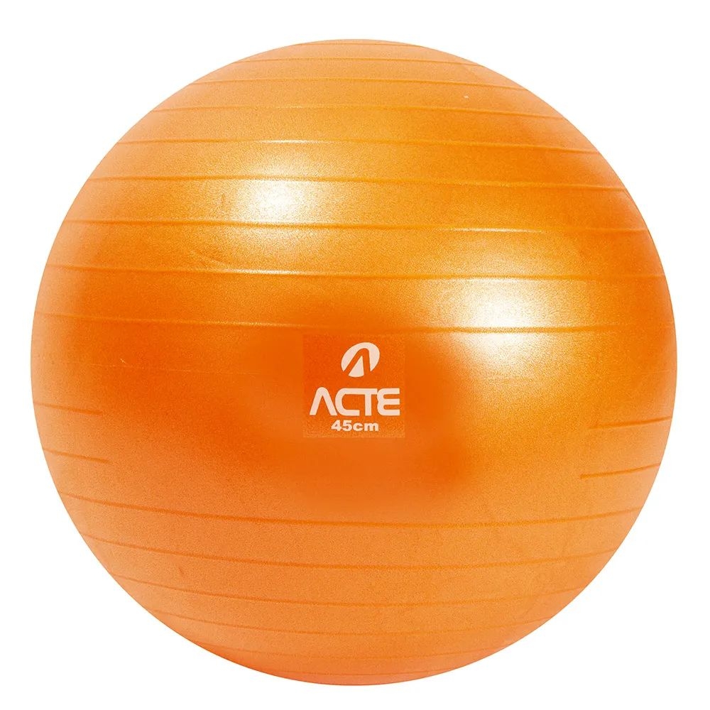 Bola de Pilates Acte Sports 45cm Laranja Com Bomba de Ar T9-45 - Laranja