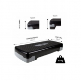 Step Aeróbico Dois Níveis - Pista e Campo - Preto