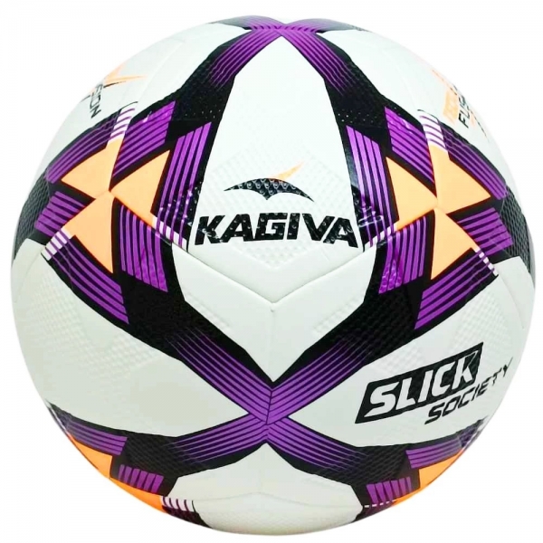 Bola de Futebol Kagiva Slick Society - Branco/Roxo