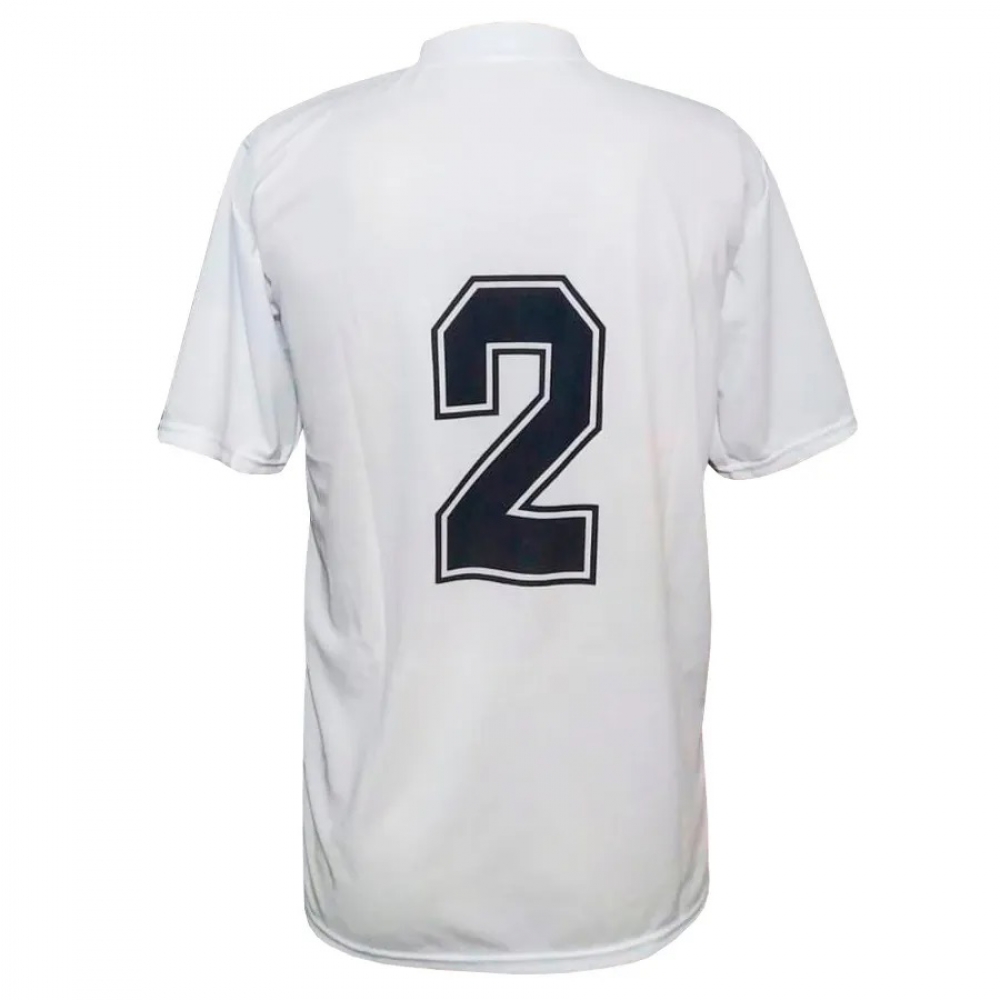 Kit com 20 Camisas Esportivas TRB Branco/Preto - Branco/Preto