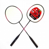 Kit Badminton Starflex Sports 2 Raquetes e 2 Petecas - Vermelho