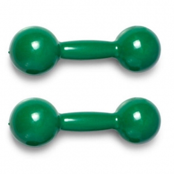 Par de Halteres Emborrachado para Musculação 7kg Verde