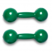 Par de Halteres Emborrachado para Musculação 7kg Verde - Verde/Branco