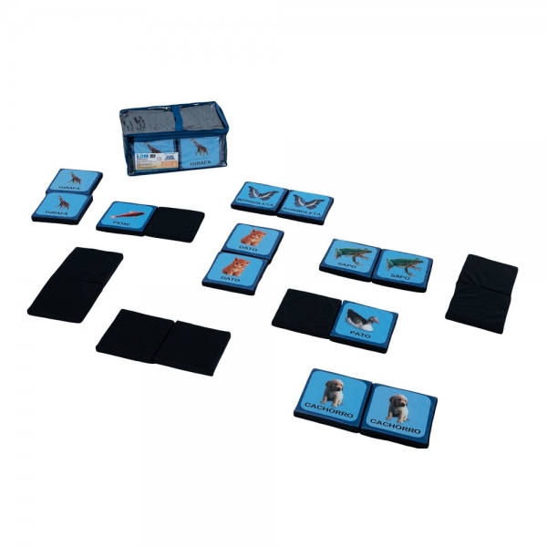 Jogo da Memória de Animais Pequeno - LDM - Azul