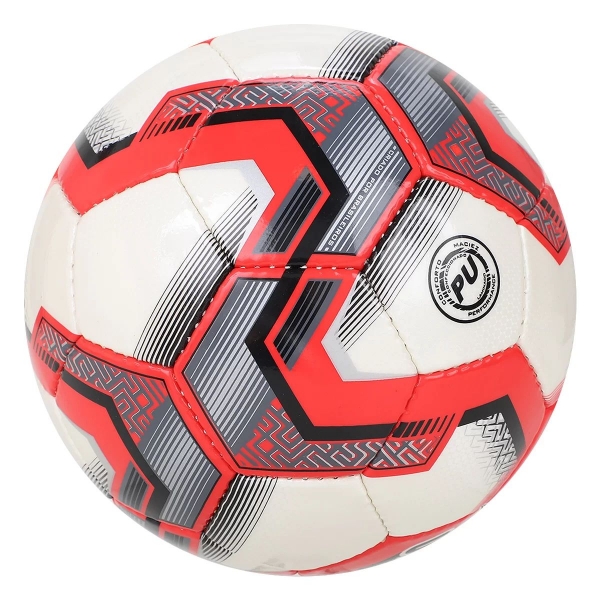 Bola de Society Storm Penalty XXIII Costurada Branco e Vermelho - Branco/Vermelho