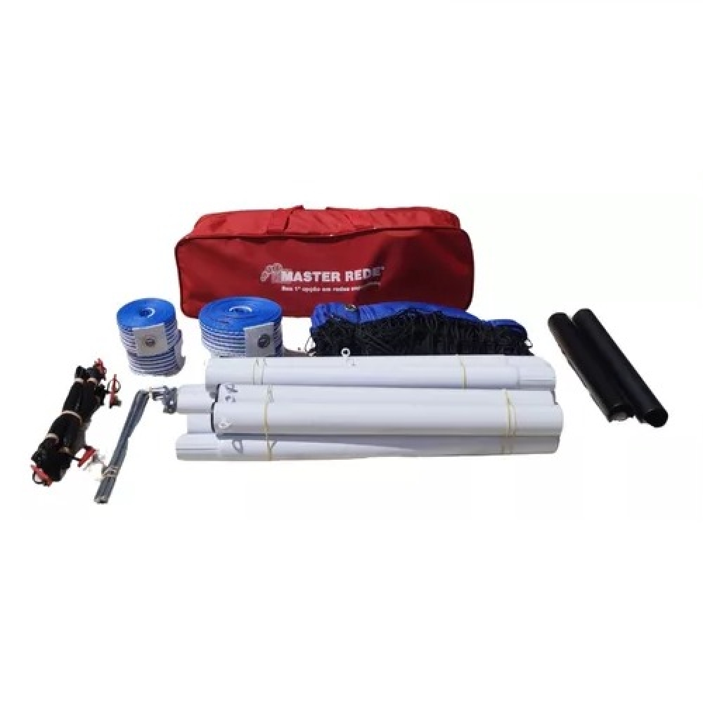 Kit de Beach Tennis Desmontável Semi Profissional - Master Rede - Preto