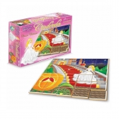 Quebra Cabeça Junges 30 Peças Madeira Cinderela - Rosa