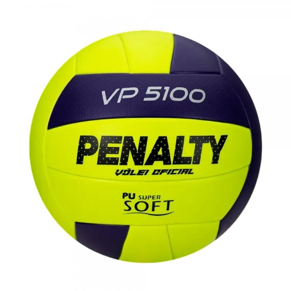 Bola Vôlei Penalty Vp 5100 Oficial XXVI - Amarelo/Roxo