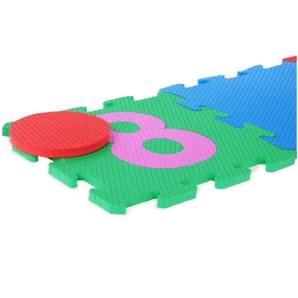 Tapete Amarelinha 10 peças em E.V.A Fundamental Brinquedos - Preto/Verde