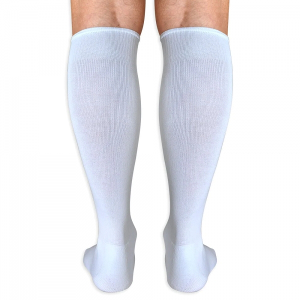 Kit com 10 Pares de Meiões Lisos de Futebol - Severa - Branco