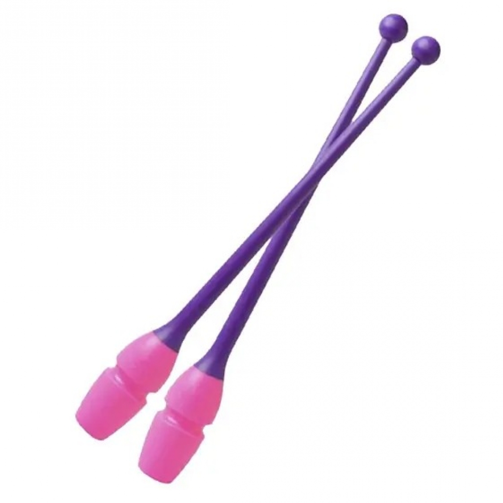 Par de Maça Ginástica Rítmica Conectável Adulto 45cm - Tuimader - Roxo/Rosa