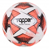 Bola Society Topper 22 Branco/Laranja - Branco/Laranja