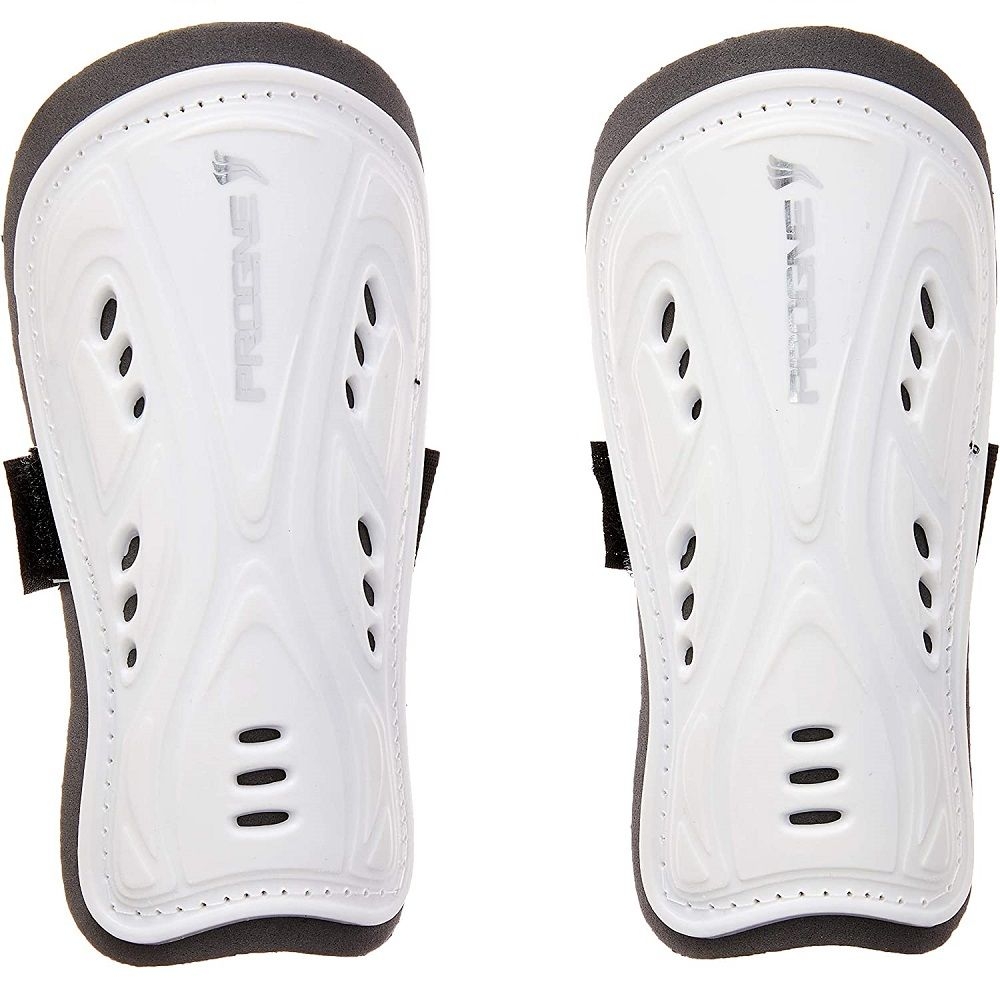 Caneleira Infantil Fraldinha Branca para Futsal, Society e Campo - Progne - Branco/preto