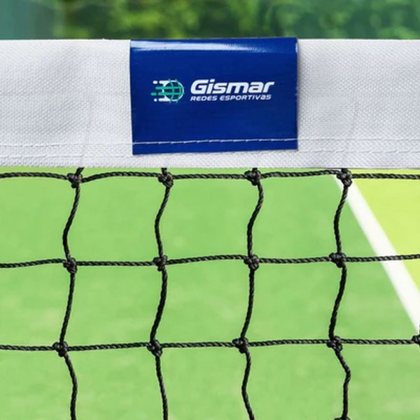 Rede de Tênis com 1 Faixa - Gismar Redes - Branco/Preto