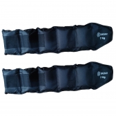 Par de Tornozeleira Caneleira de 7KG Profissional Reforçada - Preto