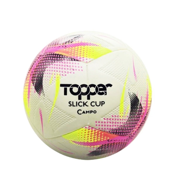 Bola de Futebol de Campo Topper Slick Cup - Branco/Amarelo