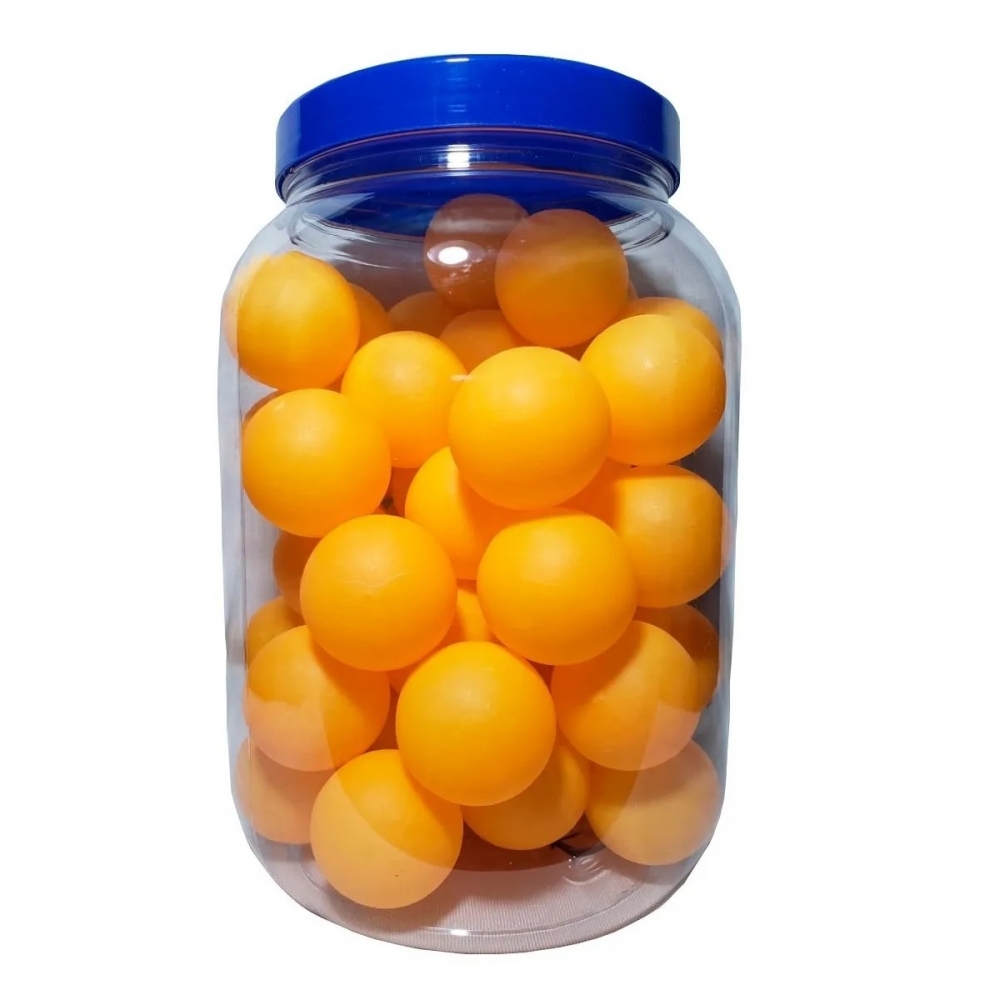 Pote de Bola de Tênis de Mesa AF Brinq com 48 Unidades - Laranja